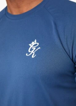 Gym King Core Plus Poly Tee - Moonlight Blue -Gym King Store COREPOLYTEE SHORT MBLUESST A28YESHR A28ZP 448