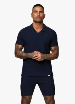 Gym King Signature Texture Polo - Navy 23 Gym King Signature Texture Polo - Navy -Gym King Store Capture 120