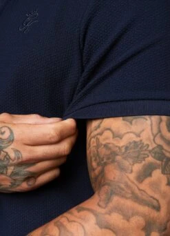 Gym King Signature Texture Polo - Navy 22 Gym King Signature Texture Polo - Navy -Gym King Store Capture 125