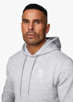 Gym King Fundamental Fleece Hood - Grey Marl -Gym King Store Capture 235