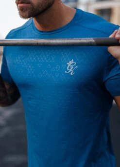 Gym King Debossed 2.0 Tee - Marine Blue -Gym King Store DEBOSS TEEE