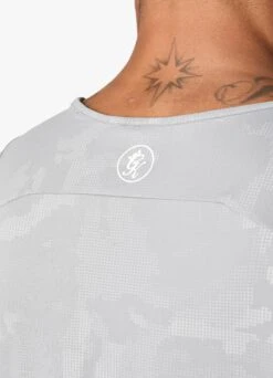 Gym King Debossed Camo Vest - Cloudy Grey -Gym King Store DEBOSSEDCAMOVEST SHORT GREYVST A2B0ISHR A2AFS 256