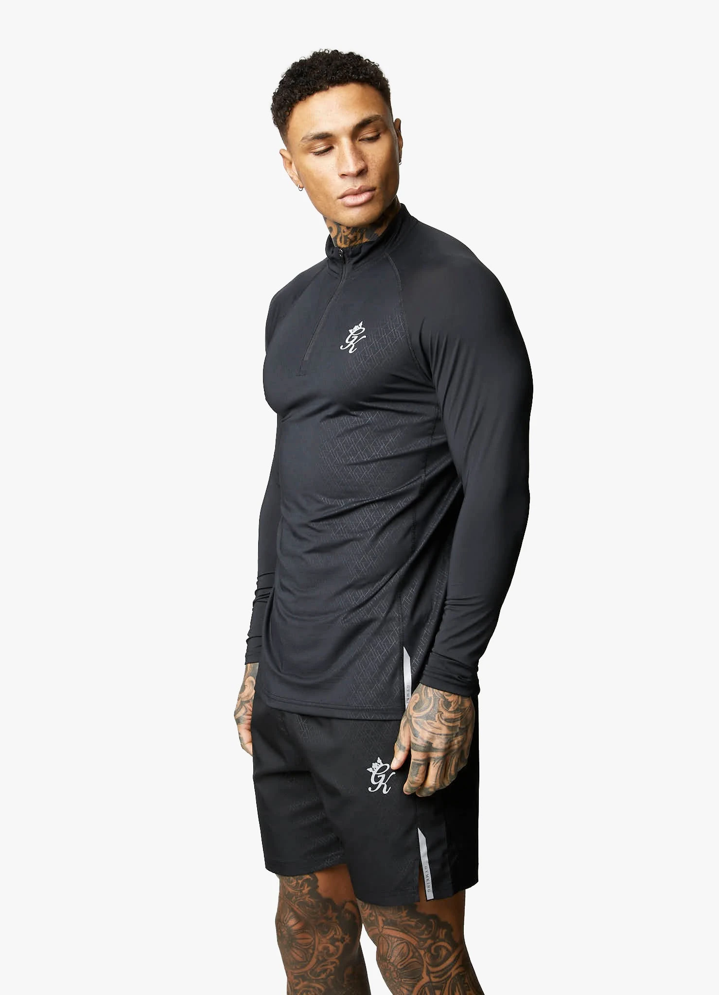 Gym King Debossed Energy ¼ Zip Funnel – Black 12 Gym King Debossed Energy ¼ Zip Funnel – Black - Image 10