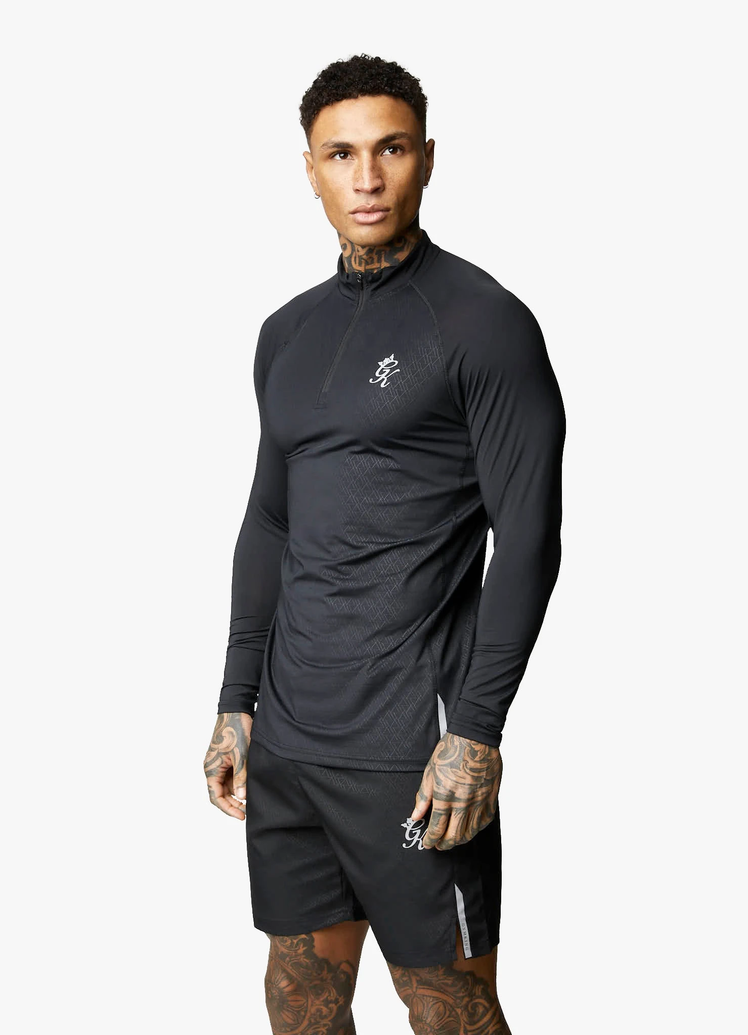 Gym King Debossed Energy ¼ Zip Funnel – Black 6 Gym King Debossed Energy ¼ Zip Funnel – Black - Image 4