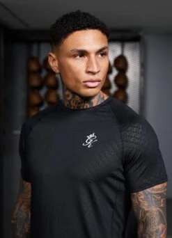 Gym King Debossed Energy Tee – Black
