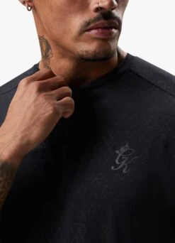 Gym King Debossed 2.0 Tee - Black -Gym King Store DEBOSSEDTEE SHORT BLACKSST A2BUGSHR A2BUI 273