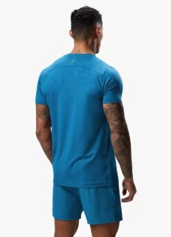Gym King Debossed 2.0 Tee - Marine Blue -Gym King Store DEBOSSEDTEE SHORT MARINEBLUESST A2BUHSHR A2BUJ 176