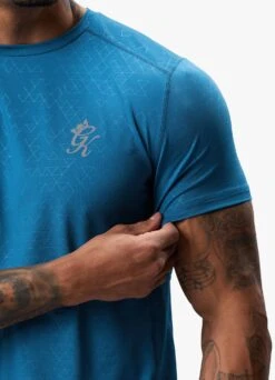Gym King Debossed 2.0 Tee - Marine Blue -Gym King Store DEBOSSEDTEE SHORT MARINEBLUESST A2BUHSHR A2BUJ 177