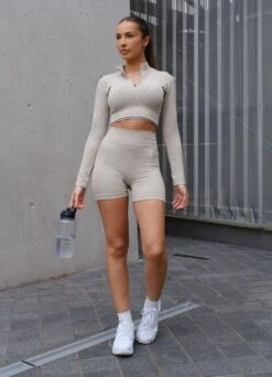 Gym King Formation Rib 3" Short - Oatmeal Marl -Gym King Store DSCF4824 fbc49714 ebc2 4523 8694 f6050e8ecabb