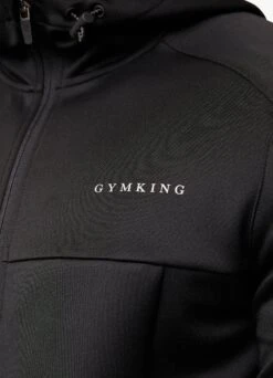 Gym King Eclipse Poly FZ Hood - Black -Gym King Store ECLIPSEPOLYFZHOOD JOGGER BLACKTST A2BCUTSB A2BCW 217