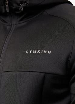 Gym King Eclipse Poly FZ Hood - Black -Gym King Store ECLIPSEPOLYFZHOOD JOGGER BLACKTST A2BCUTSB A2BCW 222