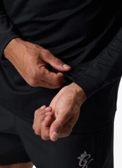 Gym King Energy 1/4 Zip Funnel - Black -Gym King Store ENERGY14ZIPFUNNEL BLACKQZP A29PM 365