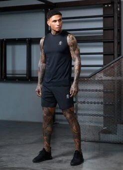 Gym King Energy Vest - Black -Gym King Store ENERGYVEST SHORT BLACKVST C211GSHR A29PS 60copy