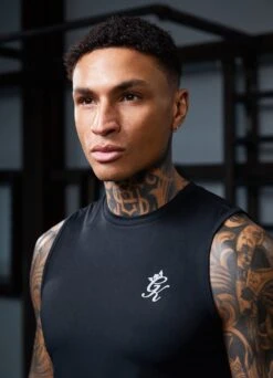 Gym King Energy Vest - Black -Gym King Store ENERGYVEST SHORT BLACKVST C211GSHR A29PS 62copy