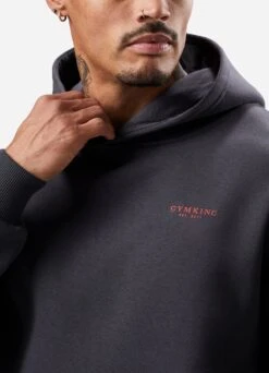 Gym King Established Hood - Dark Pewter/Red -Gym King Store ESTABLISHEDHOOD DARKPEWTERREDHDE B2D24 162