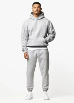 Gym King Established Hood - Light Grey Marl -Gym King Store ESTABLISHEDHOOD JOGGER LIGHTGREYMARLHDE A29SWTSB A2AMZ 15copy