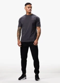 Gym King Established Tee - Dark Pewter/Red -Gym King Store ESTABLISHEDTEE DARKPEWTERREDSST B2D26 150