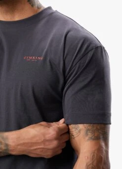 Gym King Established Tee - Dark Pewter/Red -Gym King Store ESTABLISHEDTEE DARKPEWTERREDSST B2D26 155