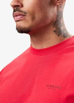 Gym King Established Tee - Red/Black -Gym King Store ESTABLISHEDTEE REDBLACKSST B2D25 147
