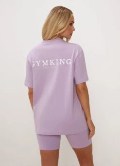 Gym King Established Boyfriend Tee - Lilac -Gym King Store ESTBFTEE SHORT LILACWST A2AUMWSR A2AUV 319