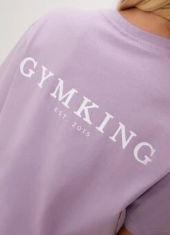 Gym King Established Boyfriend Tee - Lilac -Gym King Store ESTBFTEE SHORT LILACWST A2AUMWSR A2AUV 323