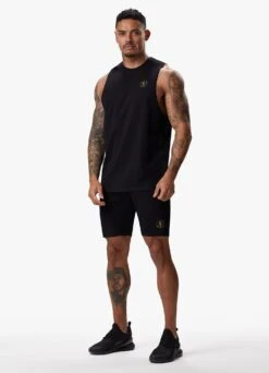 Gym King Fight Division Vest - Black/Gold -Gym King Store FIGHTDIVISIONSTERNVEST BLACKGOLDVST B287U 190