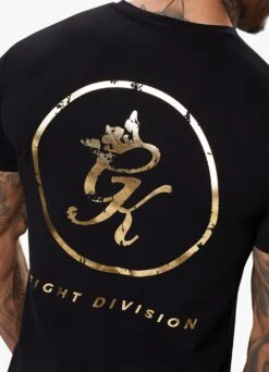 Gym King Fight Division Tee - Black/Gold -Gym King Store FIGHTDIVISIONTEE SHORT BLACKGOLDSST A27ZJSHR B287W 183