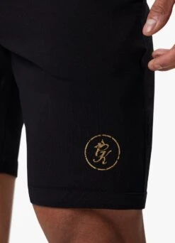 Gym King Fight Division Short - Black/Gold -Gym King Store FIGHTDIVISIONTEE SHORT BLACKGOLDSST A27ZJSHR B287W 186
