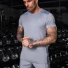 Gym King Flex Tee - Titanium Grey/Royal Blue