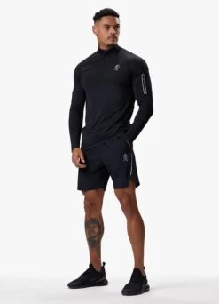 Gym King Flex 1/4 Zip Funnel Neck - Black/Silver 15 Gym King Flex 1/4 Zip Funnel Neck - Black/Silver -Gym King Store FLEXFUNNEL SHORT BLACKSILVERQZP B2CPVSHR B2CQ2 139