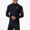 Gym King Flex 1/4 Zip Funnel Neck - Black/Silver -Gym King Store FLEXFUNNEL SHORT BLACKSILVERQZP B2CPVSHR B2CQ2 140