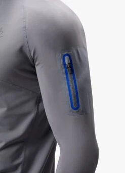 Gym King Flex 1/4 Zip Funnel - Titanium Grey/Royal Blue -Gym King Store FLEXFUNNEL SHORT TITANIUMGREYROYALBLUEQZP A2C2KSHR A2C2U 90