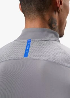 Gym King Flex 1/4 Zip Funnel - Titanium Grey/Royal Blue -Gym King Store FLEXFUNNEL SHORT TITANIUMGREYROYALBLUEQZP A2C2KSHR A2C2U 92