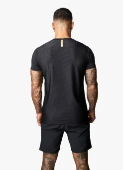 Gym King Flex Tee - Black/Gold -Gym King Store FLEXTEE SHORT BLACKGOLDSST A2BHQSHR A2BHS 104