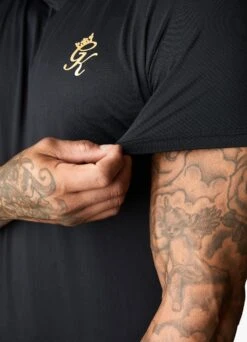 Gym King Flex Tee - Black/Gold -Gym King Store FLEXTEE SHORT BLACKGOLDSST A2BHQSHR A2BHS 106
