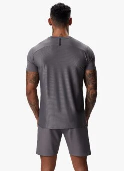 Gym King Flex Tee - Fossil Grey/Black -Gym King Store FLEXTEE SHORT FOSSILGREYBLACKSST B2CQ0SHR B2CQ3286