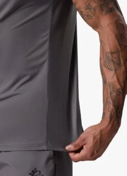 Gym King Flex Tee - Fossil Grey/Black -Gym King Store FLEXTEE SHORT FOSSILGREYBLACKSST B2CQ0SHR B2CQ3288