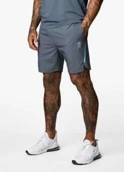 Gym King Contrast Flex 6" Short - Dark Grey/Blue -Gym King Store FLEXVEST DGREYBLUEVST B2BCQ 314