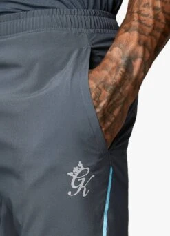 Gym King Contrast Flex 6" Short - Dark Grey/Blue -Gym King Store FLEXVEST DGREYBLUEVST B2BCQ 321