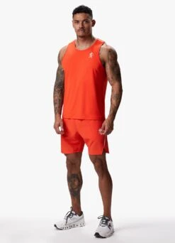 Gym King Flex Vest - Chilli Red/White -Gym King Store FLEXVEST SHORT CHILLIREDVST A2CN6SHR B2D86266