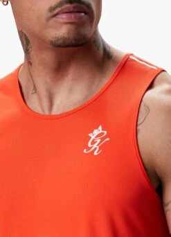 Gym King Flex Vest - Chilli Red/White -Gym King Store FLEXVEST SHORT CHILLIREDVST A2CN6SHR B2D86269
