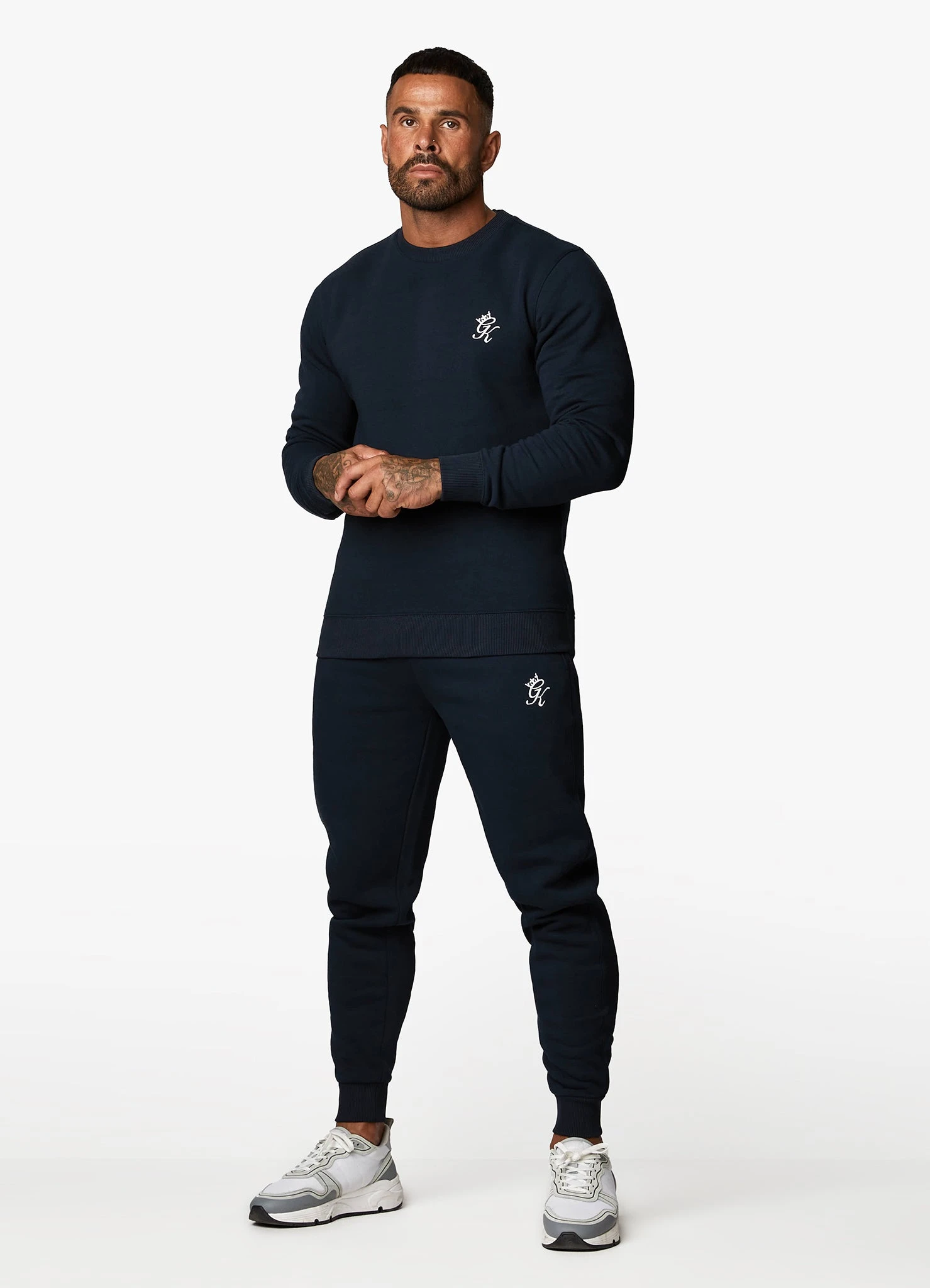 Gym King Fundamental Fleece Crew - Navy 8 Gym King Fundamental Fleece Crew - Navy - Image 6