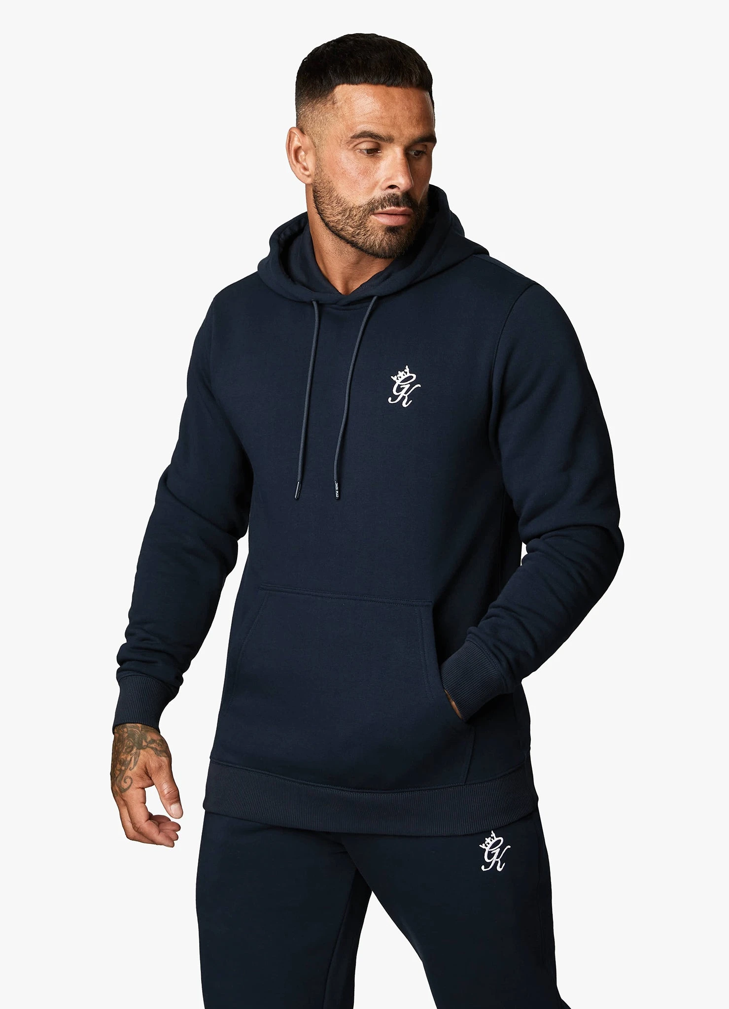 Gym King Fundamental Fleece Hood - Navy 7 Gym King Fundamental Fleece Hood - Navy - Image 5