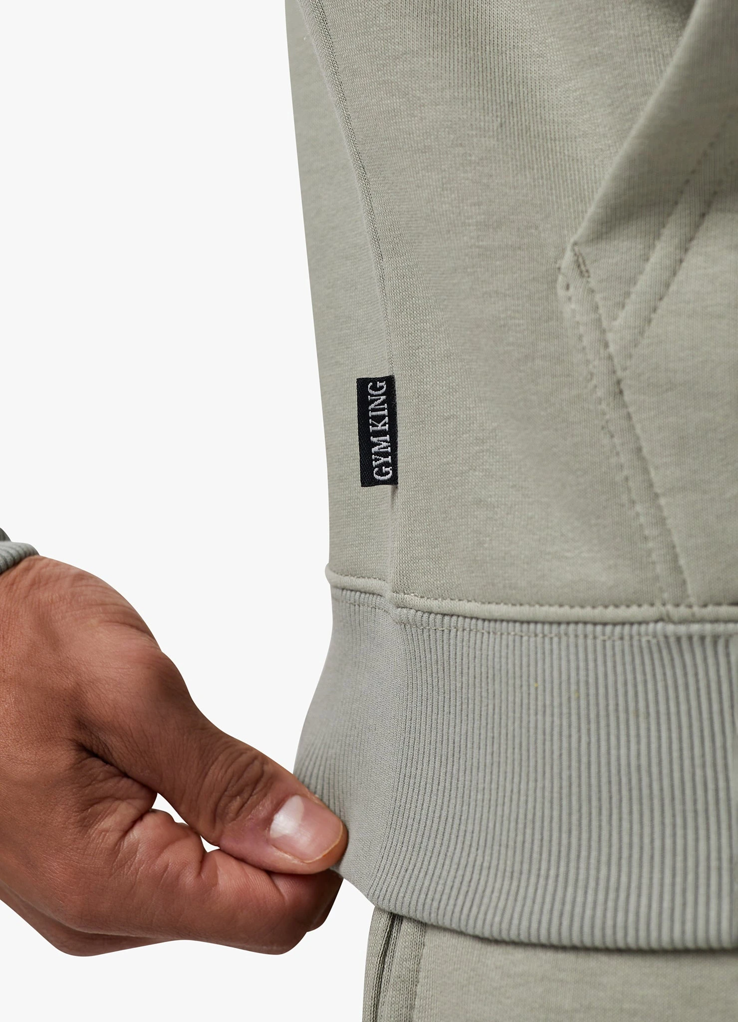 Gym King Fundamental Fleece Hood - Soft Khaki 13 Gym King Fundamental Fleece Hood - Soft Khaki - Image 11