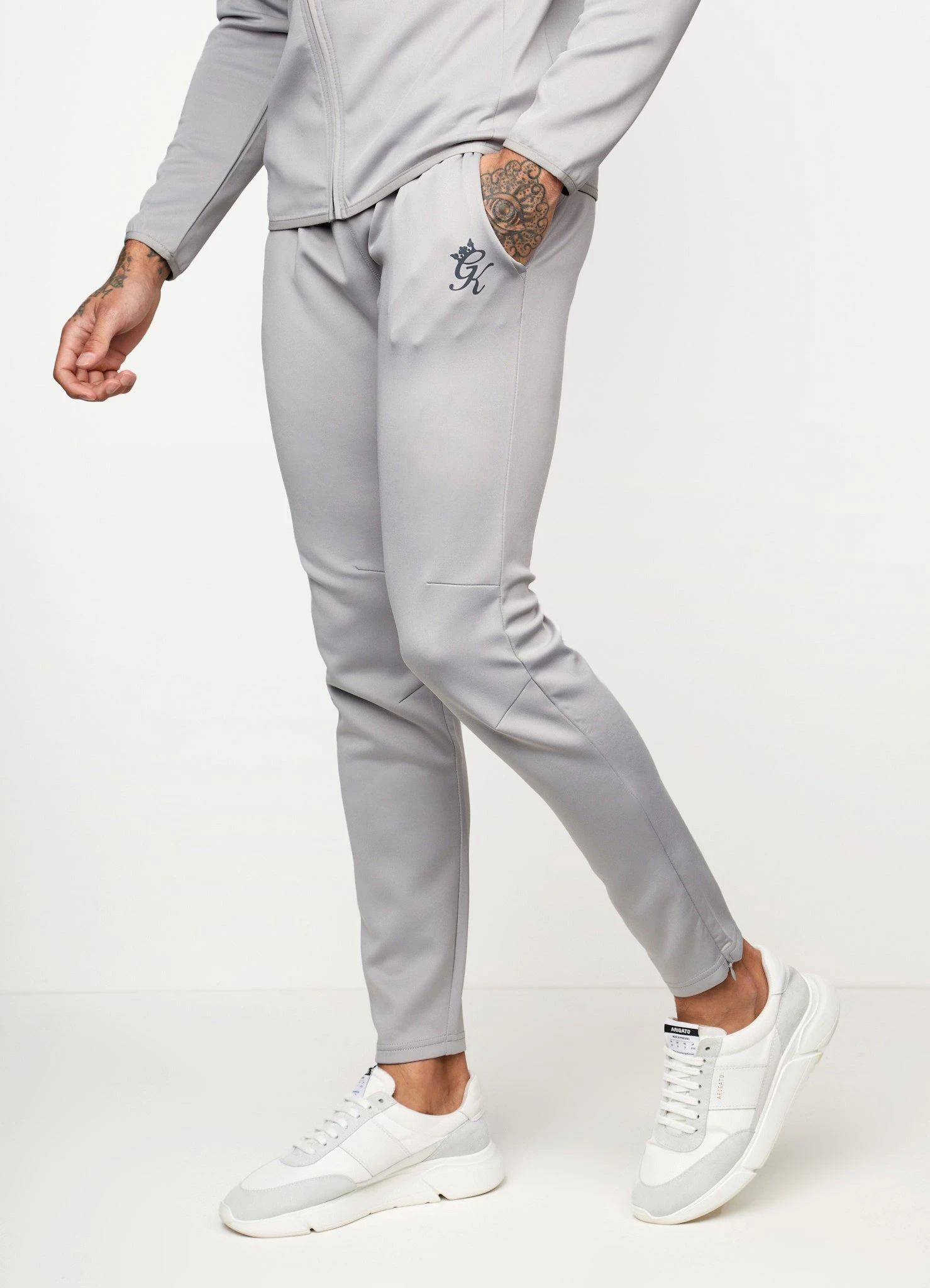 Gym King Fundamental Lightweight Poly Tracksuit Bottoms - Shadow Grey 3 Gym King Fundamental Lightweight Poly Tracksuit Bottoms - Shadow Grey