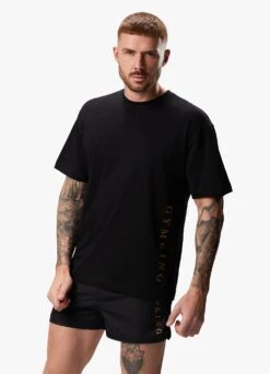 Gym King Blaze Jersey Tee - Black/Gold -Gym King Store GKBLAZEJERSEYTEE BLACKGOLDSST B2CWT 197