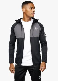 Gym King Velocity Tech Full Zip - Grey -Gym King Store GKSPORTVELOCITYTECHFULLZIPHOOD BLACK DARKGREYTST A2692 200