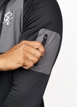 Gym King Velocity Tech Full Zip - Grey -Gym King Store GKSPORTVELOCITYTECHFULLZIPHOOD BLACK DARKGREYTST A2692 204
