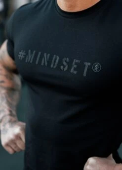 Gym King Mindset Jersey Tee - Black -Gym King Store MINDSET WEB1