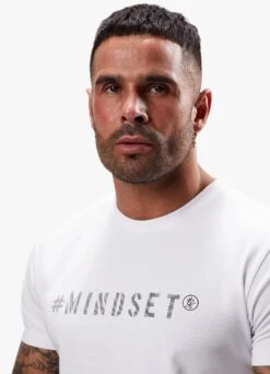 Gym King Mindset Jersey Tee - White -Gym King Store MINDSETTEE WHITE105